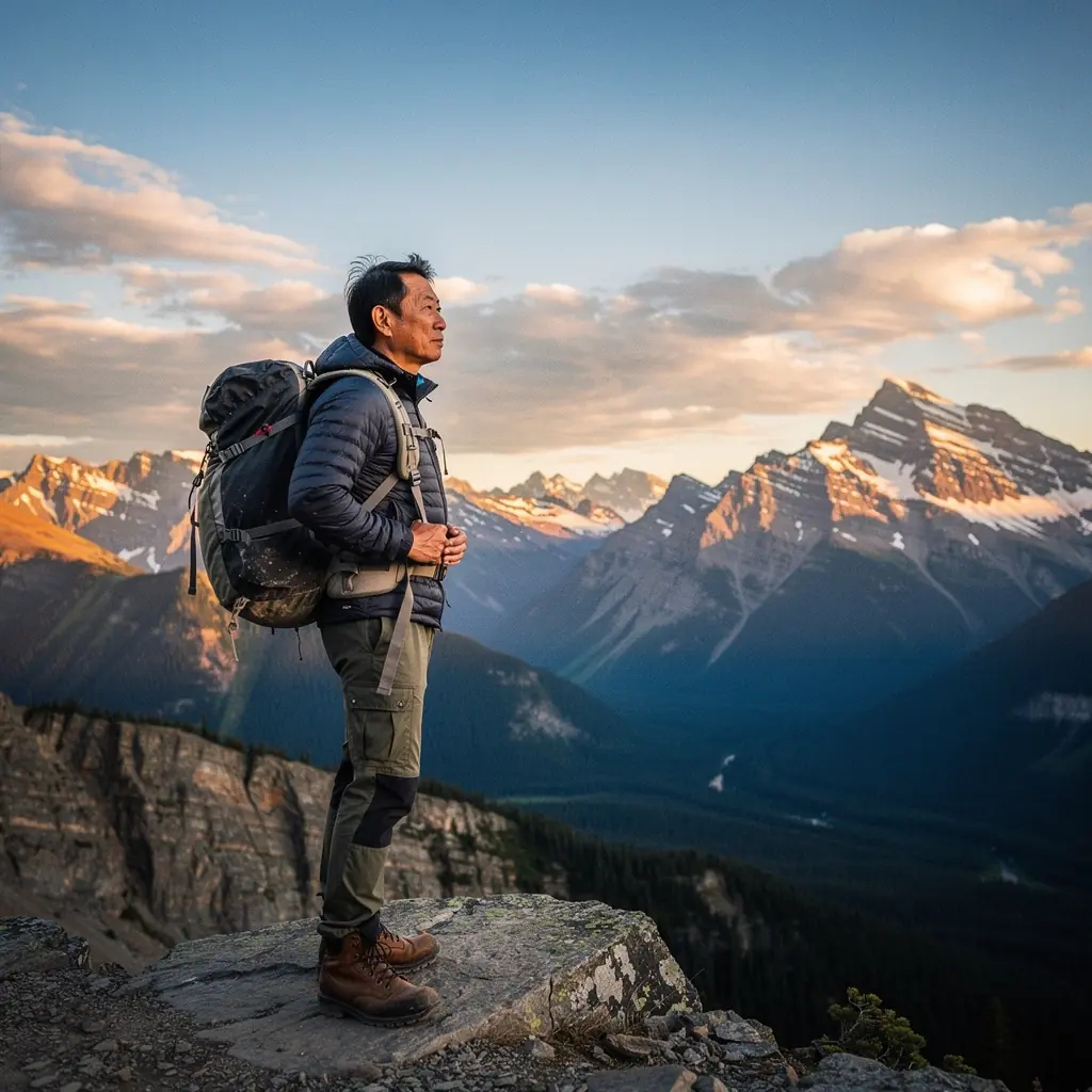 Пешеходная тропа среди альпийских лугов и цветущих растений