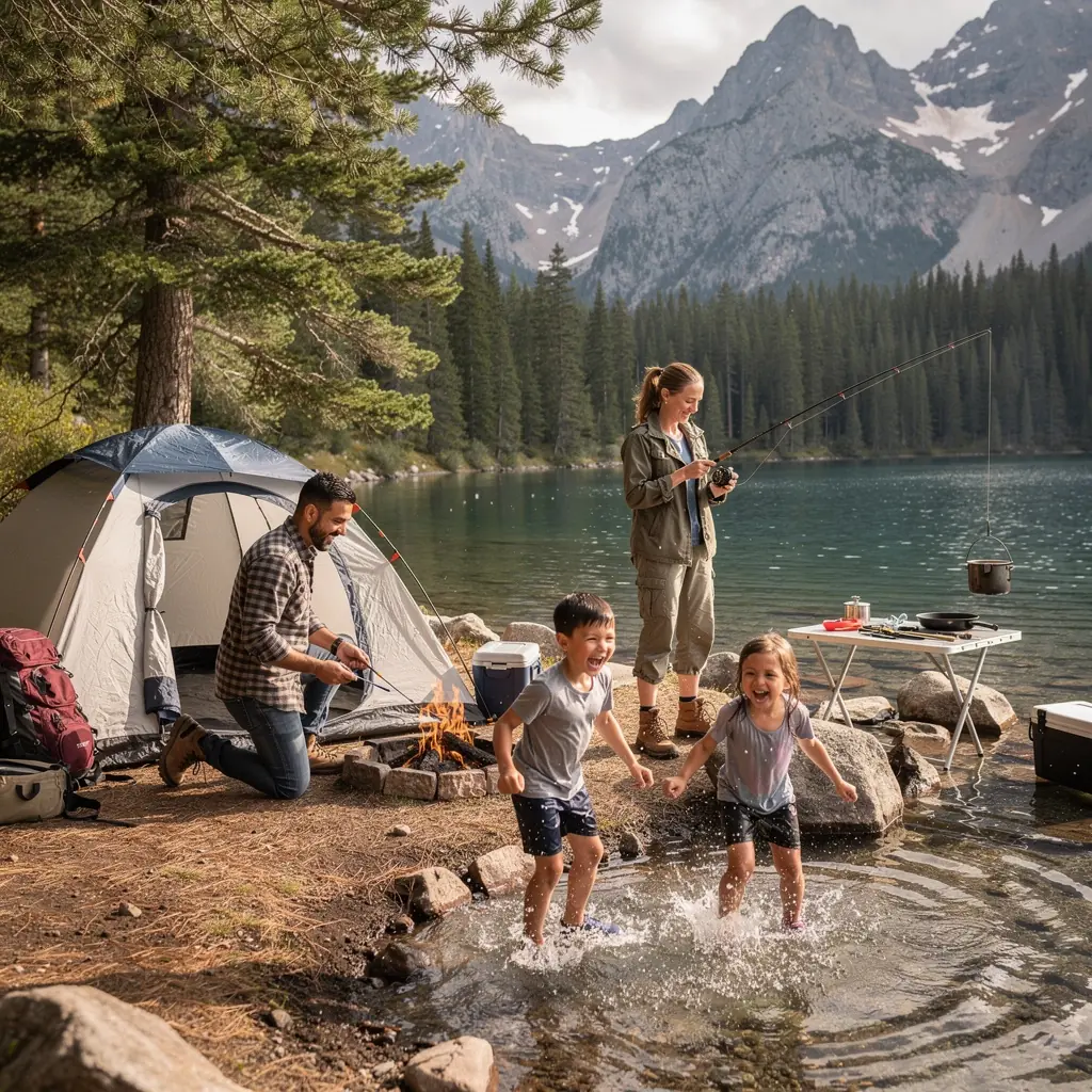 Тропа для пешеходного туризма, окруженная зелеными лесами и цветущими альпийскими лугами.