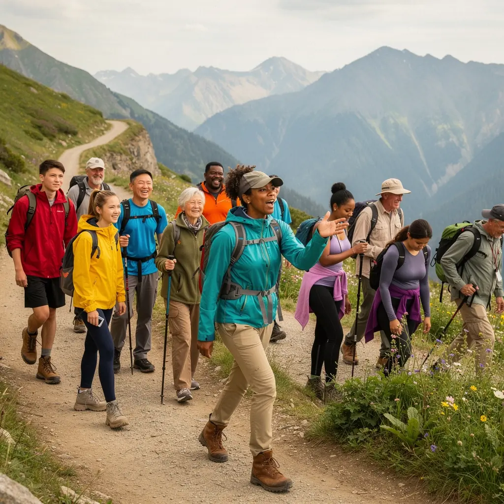 Дикая природа с оленями, пасущимися на лужайке в горах.